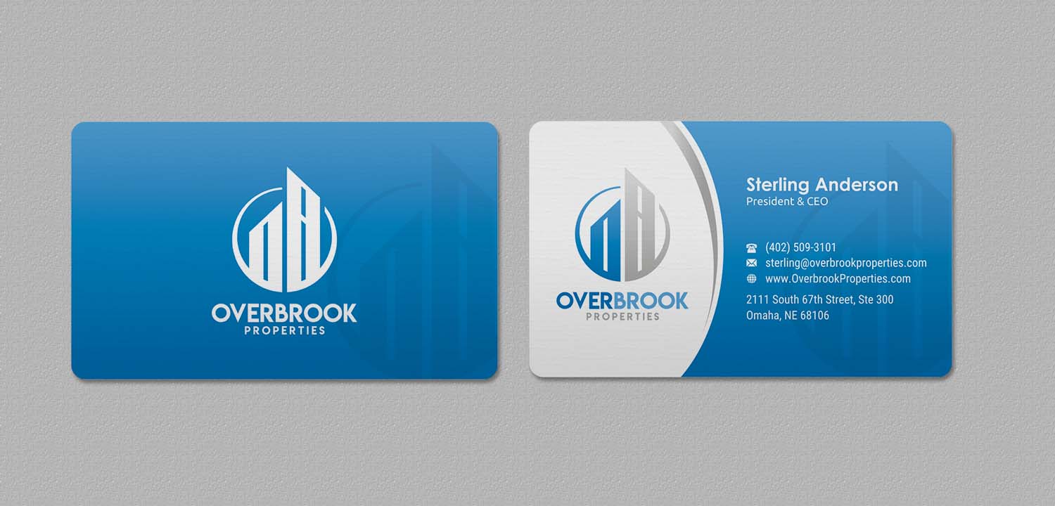 Business Card Design by INDIAN_Ashok for Overbrook Properties, LLC | Design #18075728