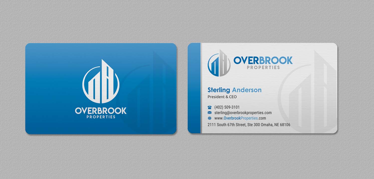 Visitenkarten-Design von INDIAN_Ashok für Overbrook Properties, LLC | Design #18075731