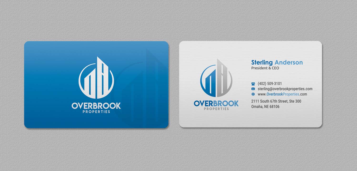 Business Card Design by INDIAN_Ashok for Overbrook Properties, LLC | Design #18075732