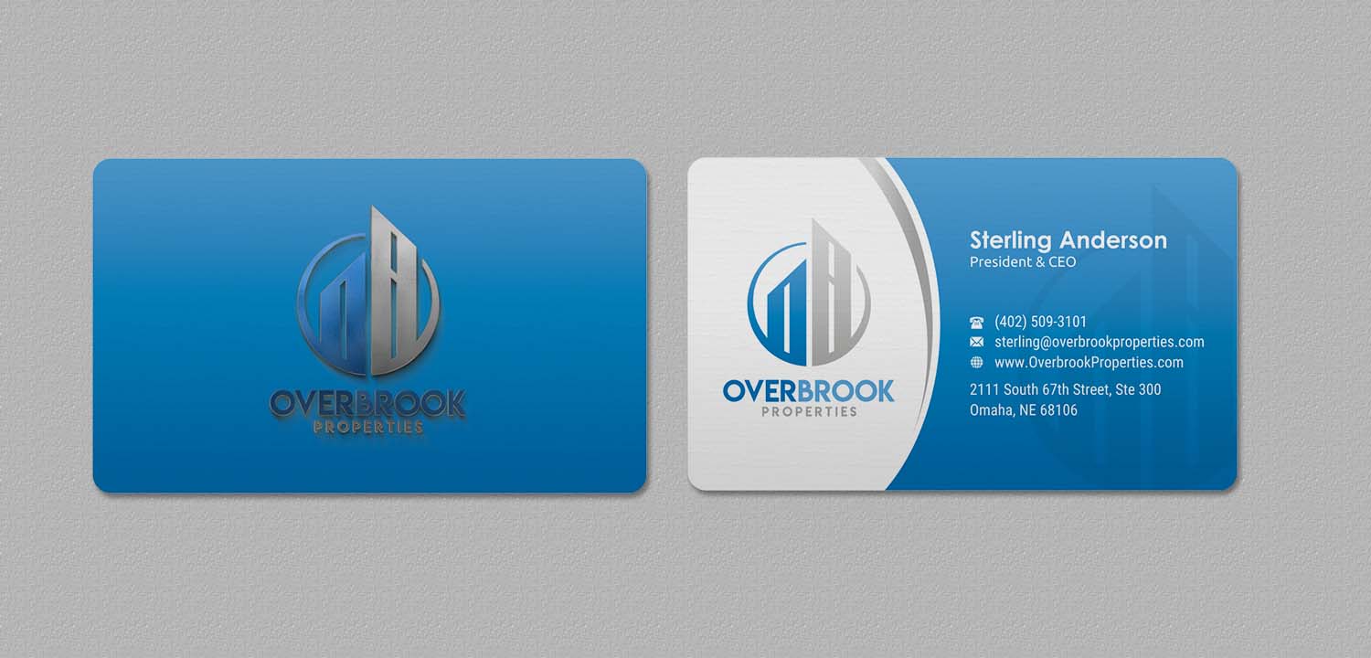 Business Card Design by INDIAN_Ashok for Overbrook Properties, LLC | Design #18075740