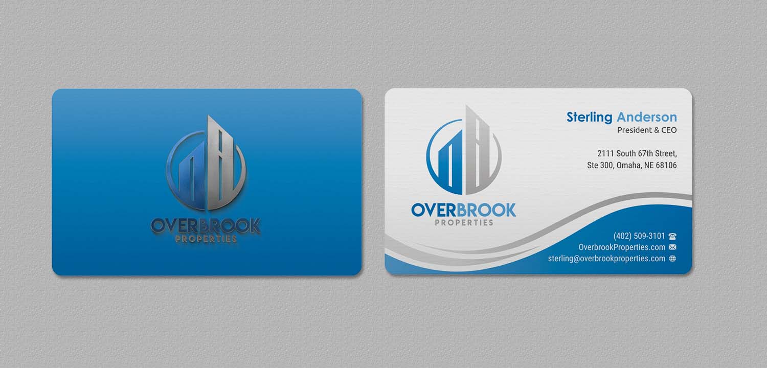 Business Card Design by INDIAN_Ashok for Overbrook Properties, LLC | Design #18075741
