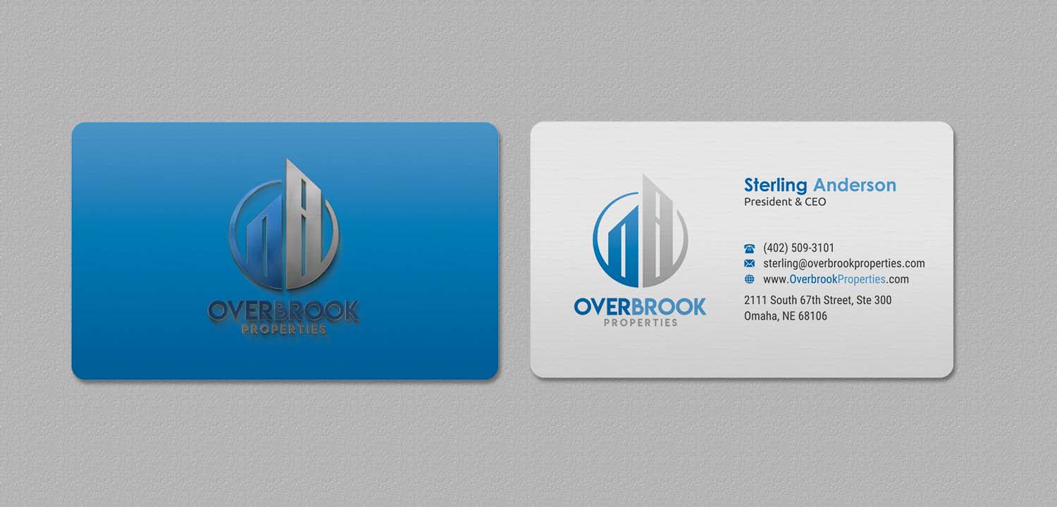 Business Card Design by INDIAN_Ashok for Overbrook Properties, LLC | Design #18075745