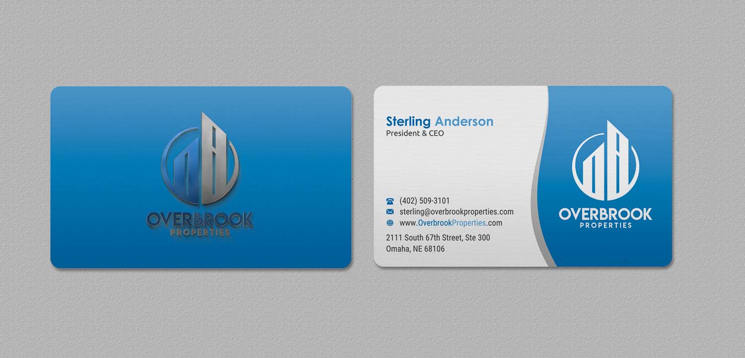 Visitenkarten-Design von INDIAN_Ashok für Overbrook Properties, LLC | Design #18075746