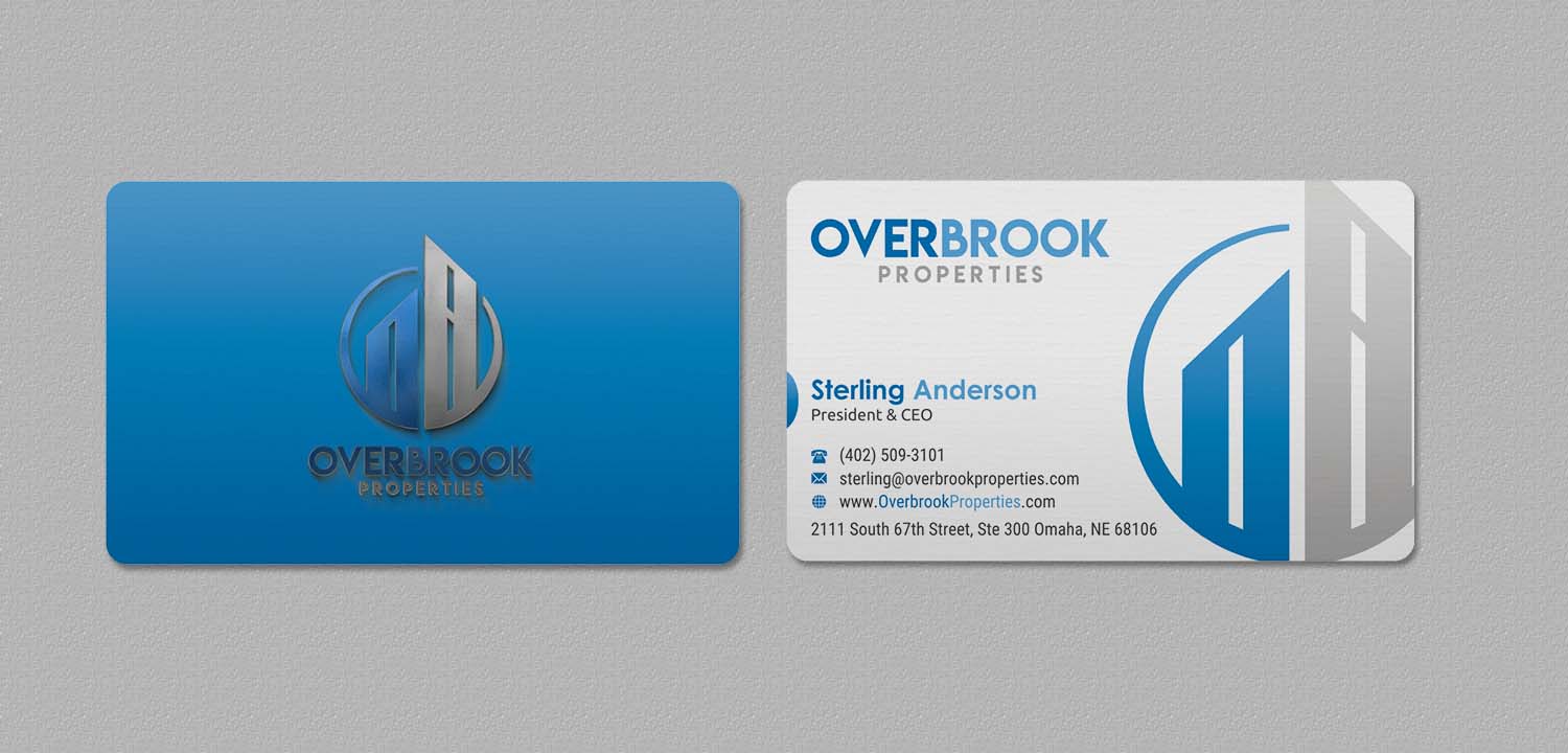Business Card Design by INDIAN_Ashok for Overbrook Properties, LLC | Design #18075747