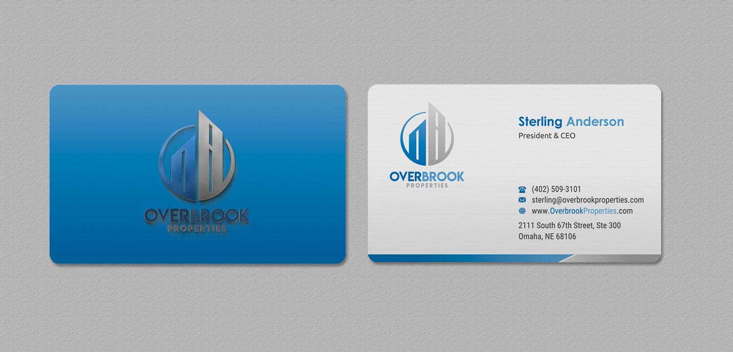 Diseño de Tarjeta de Presentación por INDIAN_Ashok para Overbrook Properties, LLC | Diseño #18075749