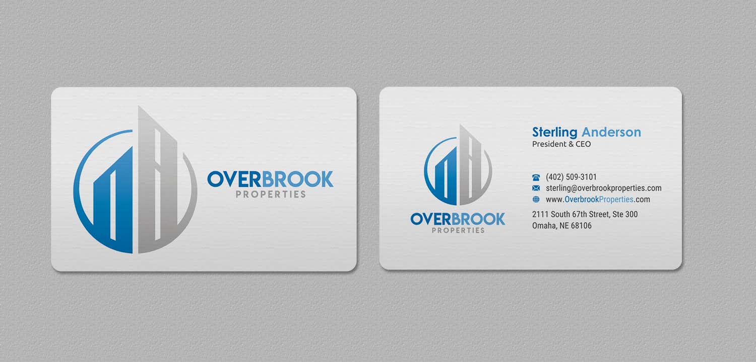 Business Card Design by INDIAN_Ashok for Overbrook Properties, LLC | Design #18075764