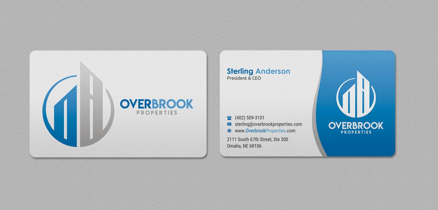 Business Card Design by INDIAN_Ashok for Overbrook Properties, LLC | Design #18075771