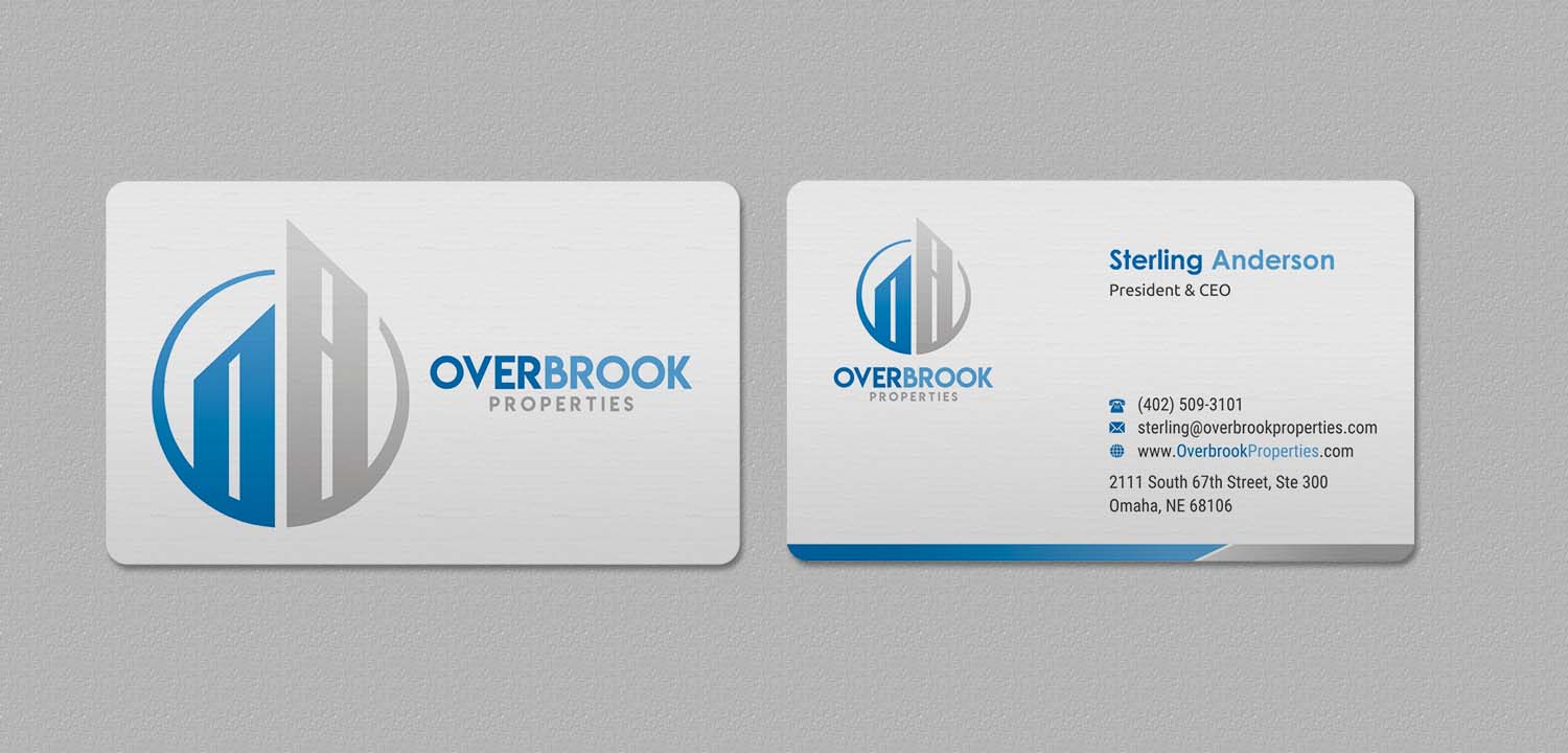 Diseño de Tarjeta de Presentación por INDIAN_Ashok para Overbrook Properties, LLC | Diseño #18075775