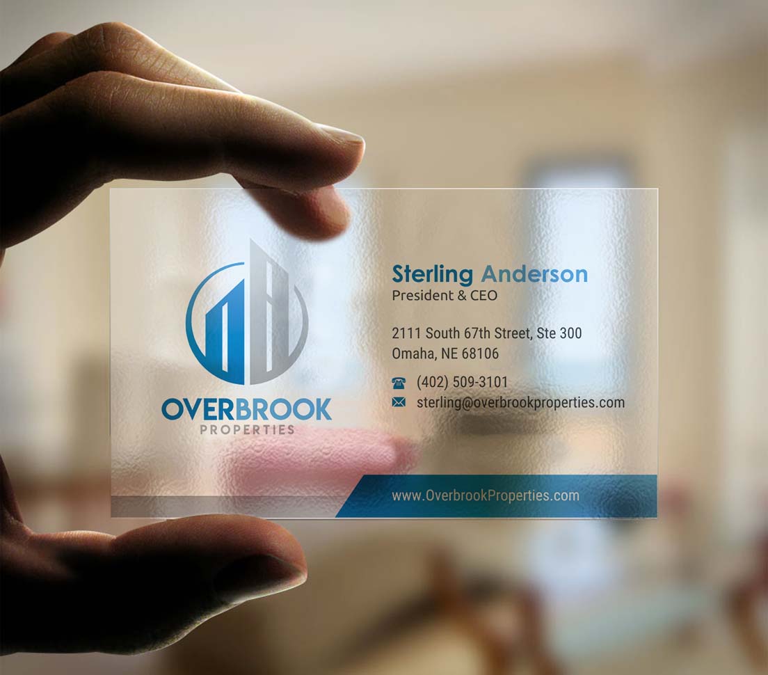 Diseño de Tarjeta de Presentación por INDIAN_Ashok para Overbrook Properties, LLC | Diseño #18075776