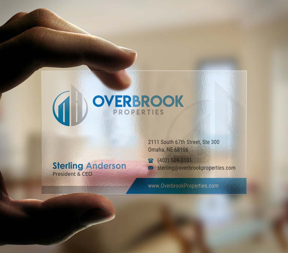 Business Card Design by INDIAN_Ashok for Overbrook Properties, LLC | Design #18075779