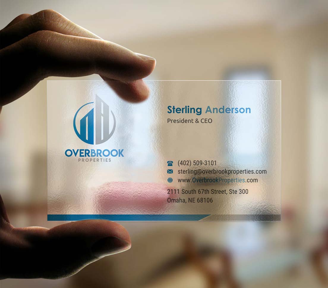 Business Card Design by INDIAN_Ashok for Overbrook Properties, LLC | Design #18075781