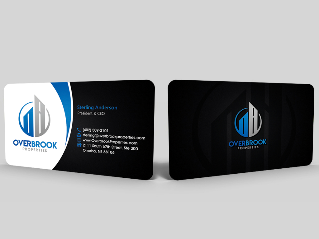 Business Card Design by Hardcore Design for Overbrook Properties, LLC | Design #18075138