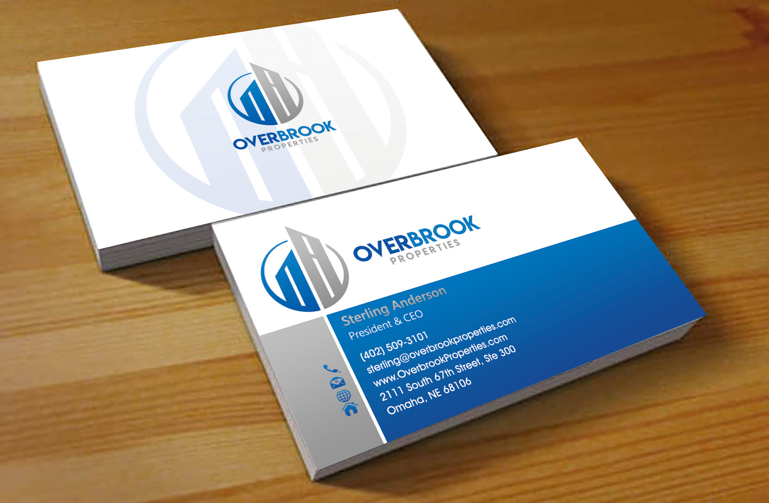 Business Card Design by Hardcore Design for Overbrook Properties, LLC | Design #18076752