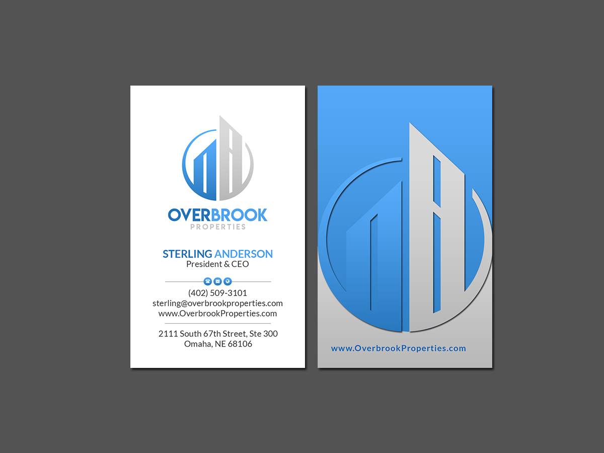 Design de Carte de Visite par Creations Box 2015 pour Overbrook Properties, LLC | Design #18078750