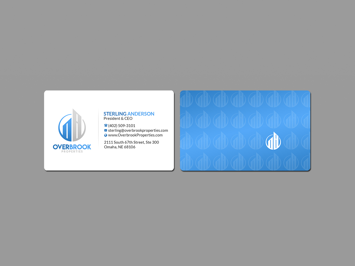 Business Card Design by Creations Box 2015 for Overbrook Properties, LLC | Design #18078751