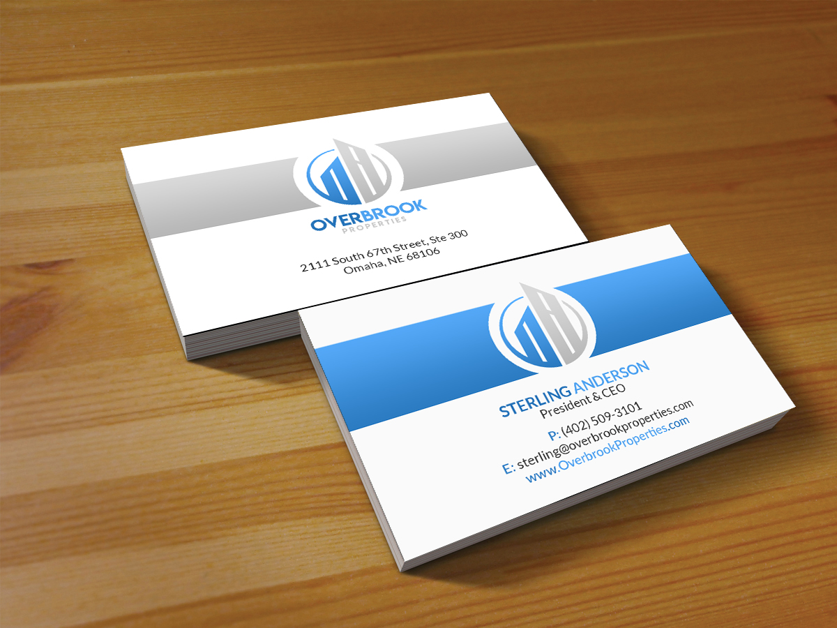Design de Carte de Visite par Creations Box 2015 pour Overbrook Properties, LLC | Design #18078753