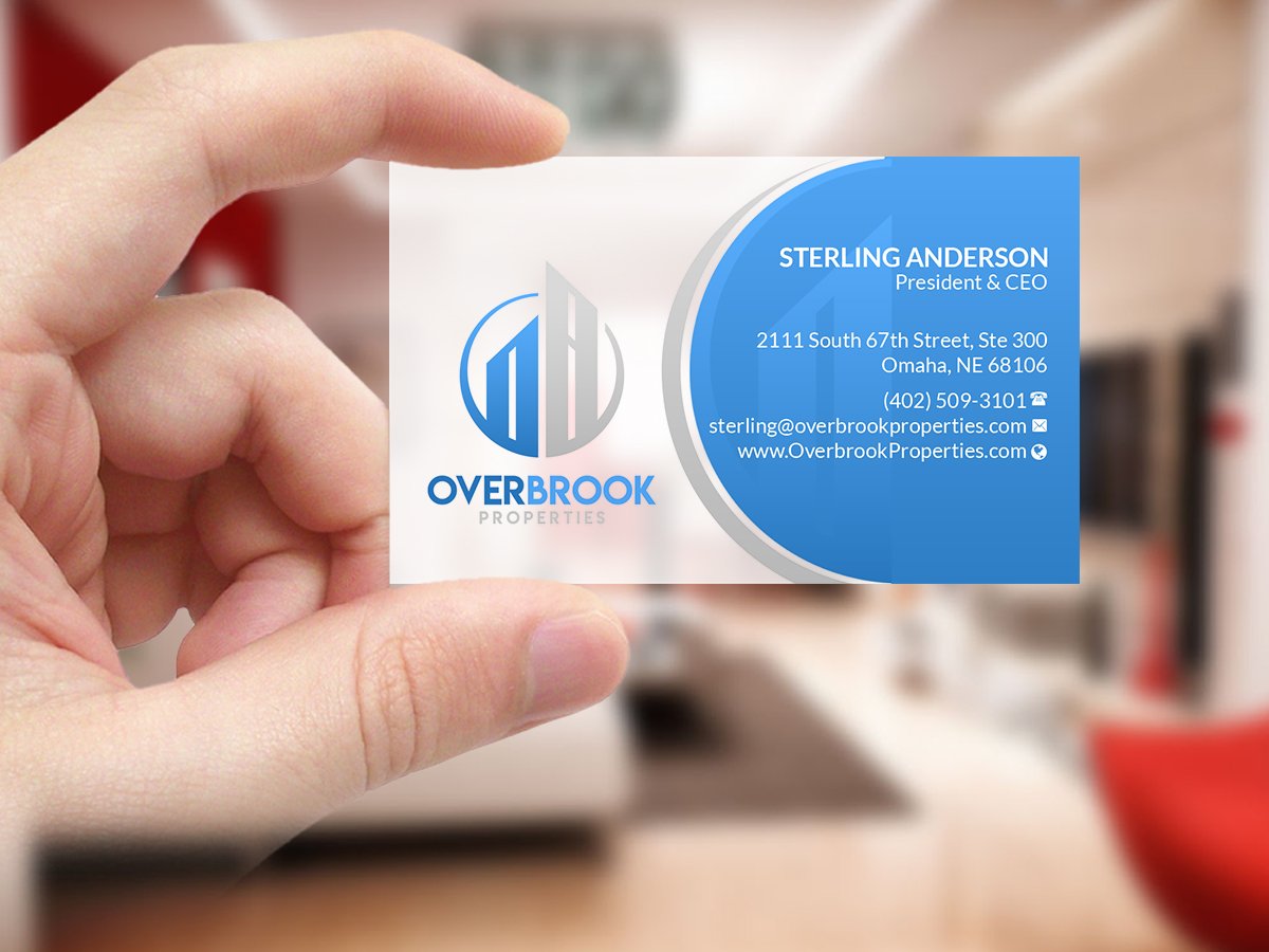Business Card Design by Creations Box 2015 for Overbrook Properties, LLC | Design #18078755