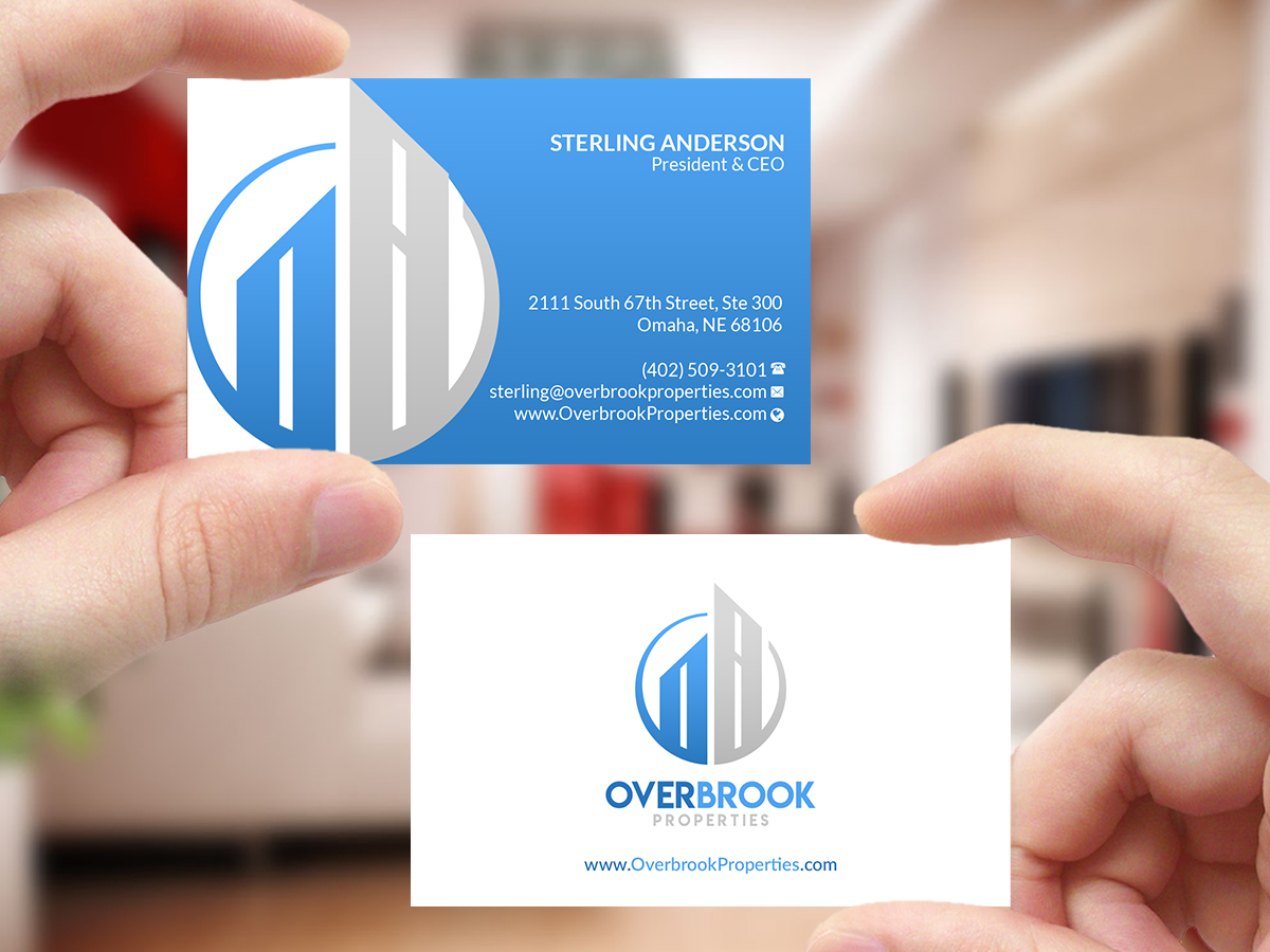 Business Card Design by Creations Box 2015 for Overbrook Properties, LLC | Design #18078757