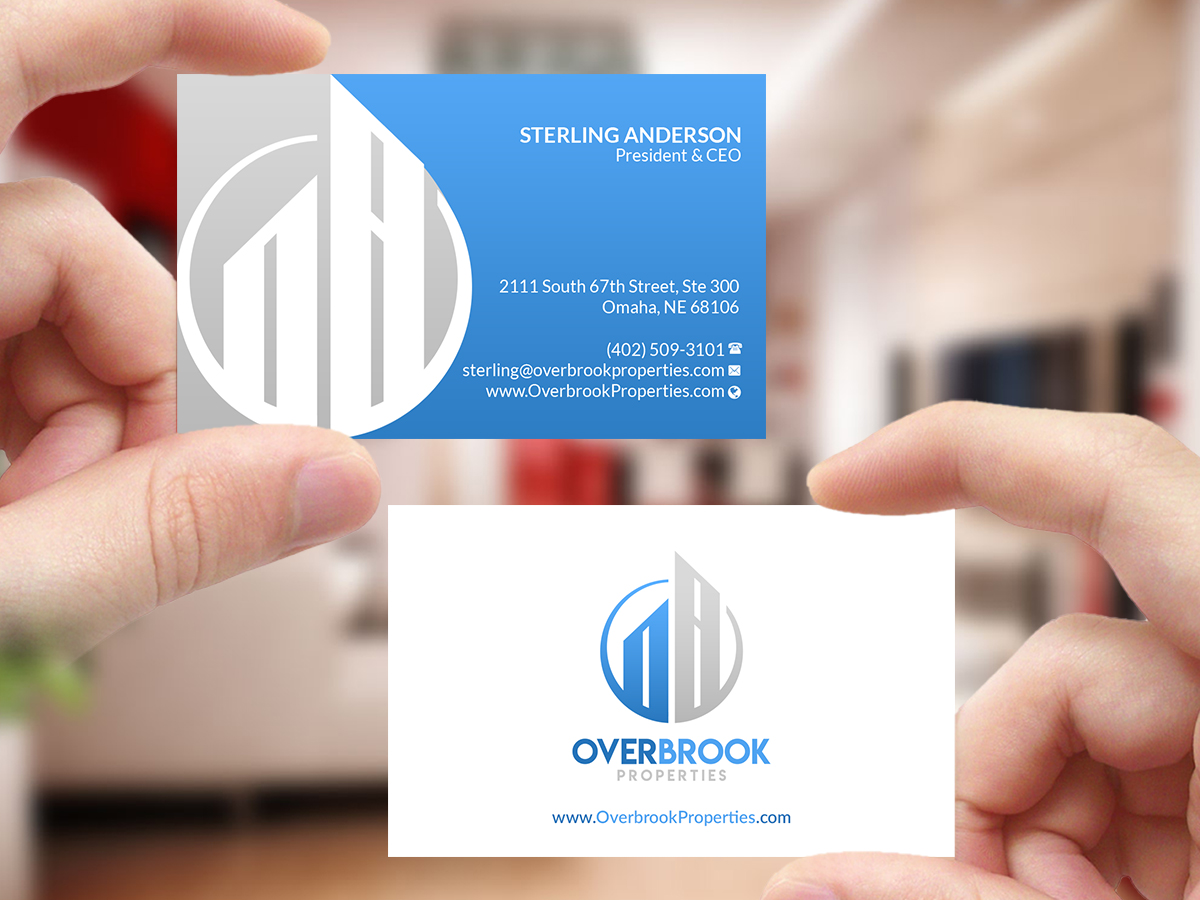 Business Card Design by Creations Box 2015 for Overbrook Properties, LLC | Design #18078758