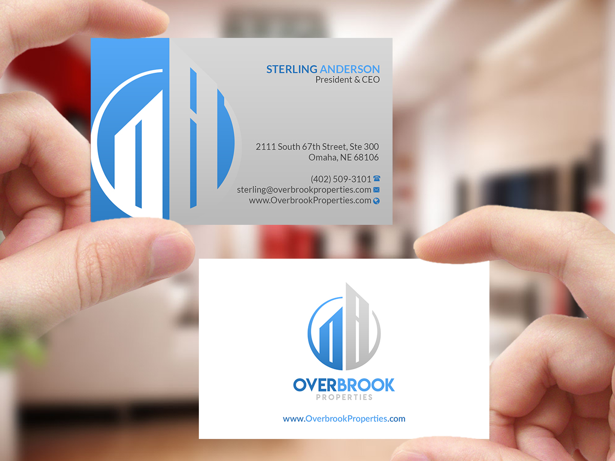 Business Card Design by Creations Box 2015 for Overbrook Properties, LLC | Design #18078759
