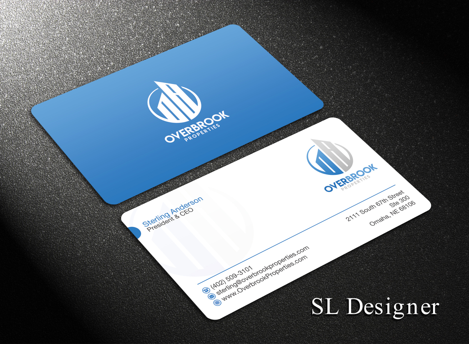 Business Card Design by SL Designer for Overbrook Properties, LLC | Design #18076678