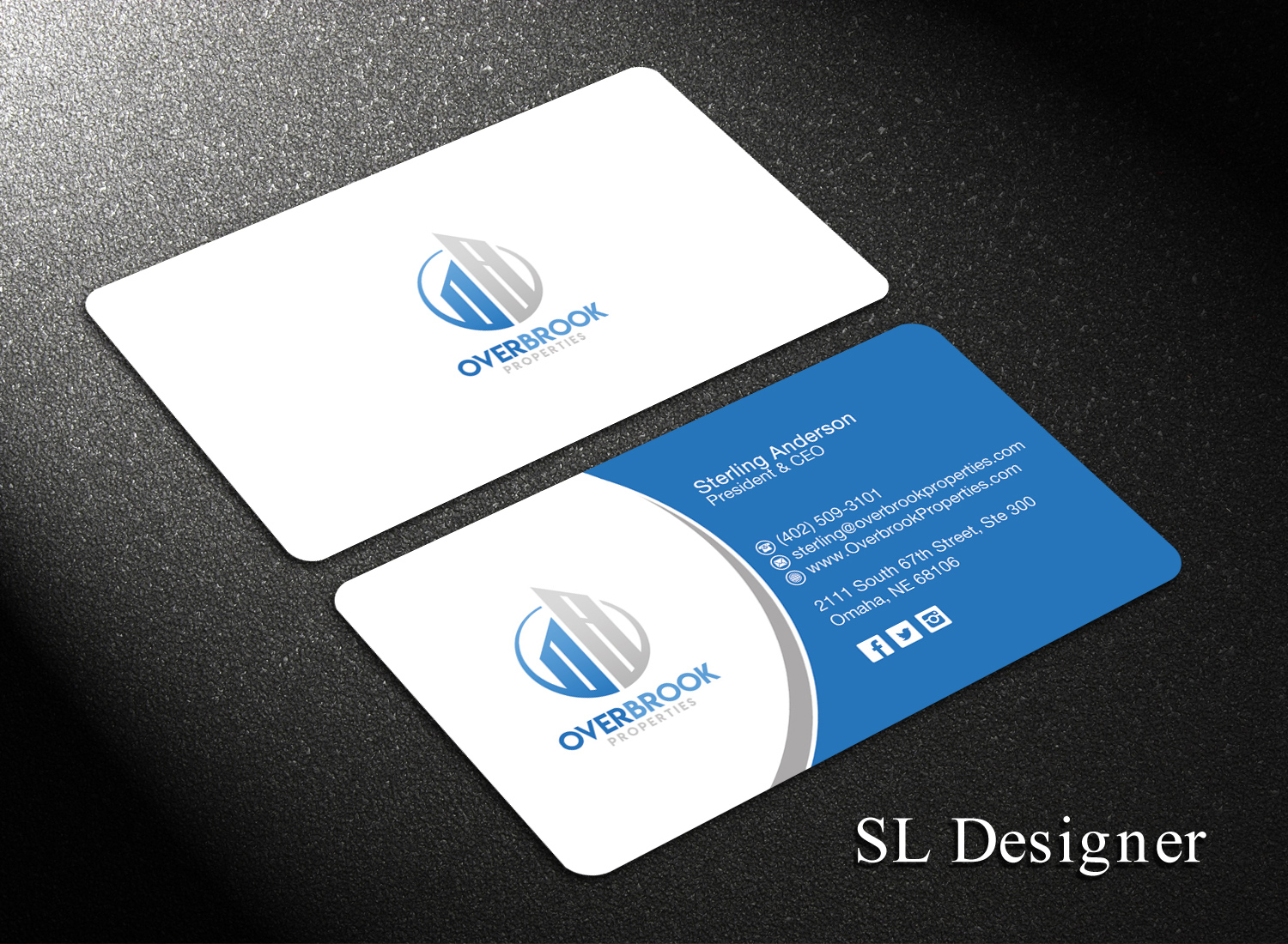 Diseño de Tarjeta de Presentación por SL Designer para Overbrook Properties, LLC | Diseño #18076685