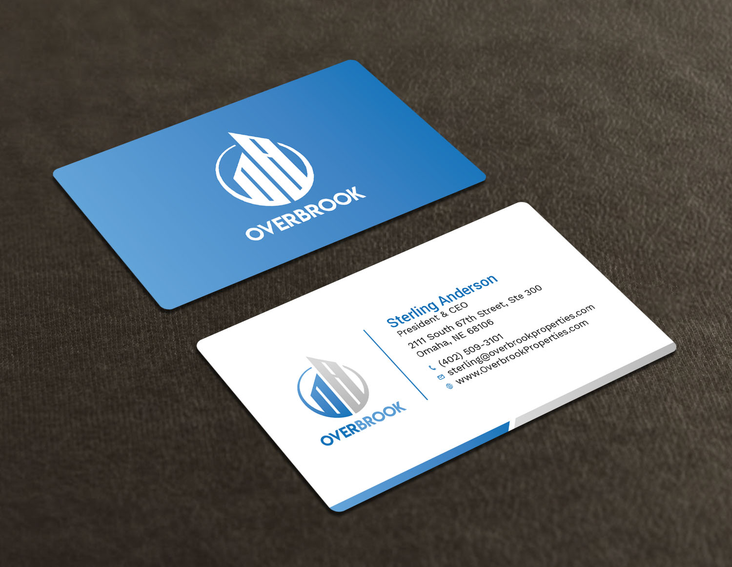 Business Card Design by Tripti Ranjan Gain for Overbrook Properties, LLC | Design #18075281