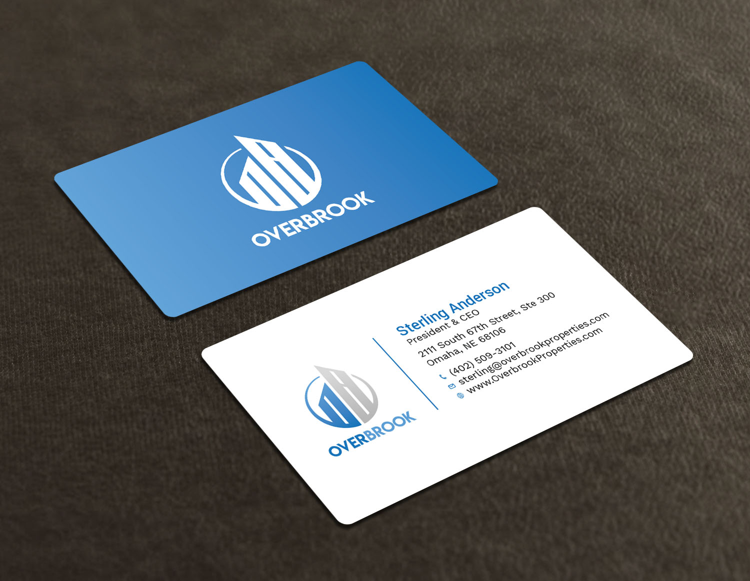 Business Card Design by Tripti Ranjan Gain for Overbrook Properties, LLC | Design #18075283