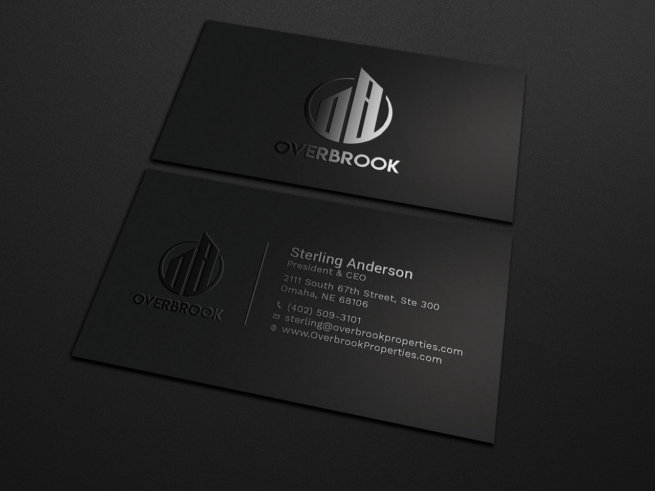 Business Card Design by Tripti Ranjan Gain for Overbrook Properties, LLC | Design #18075291