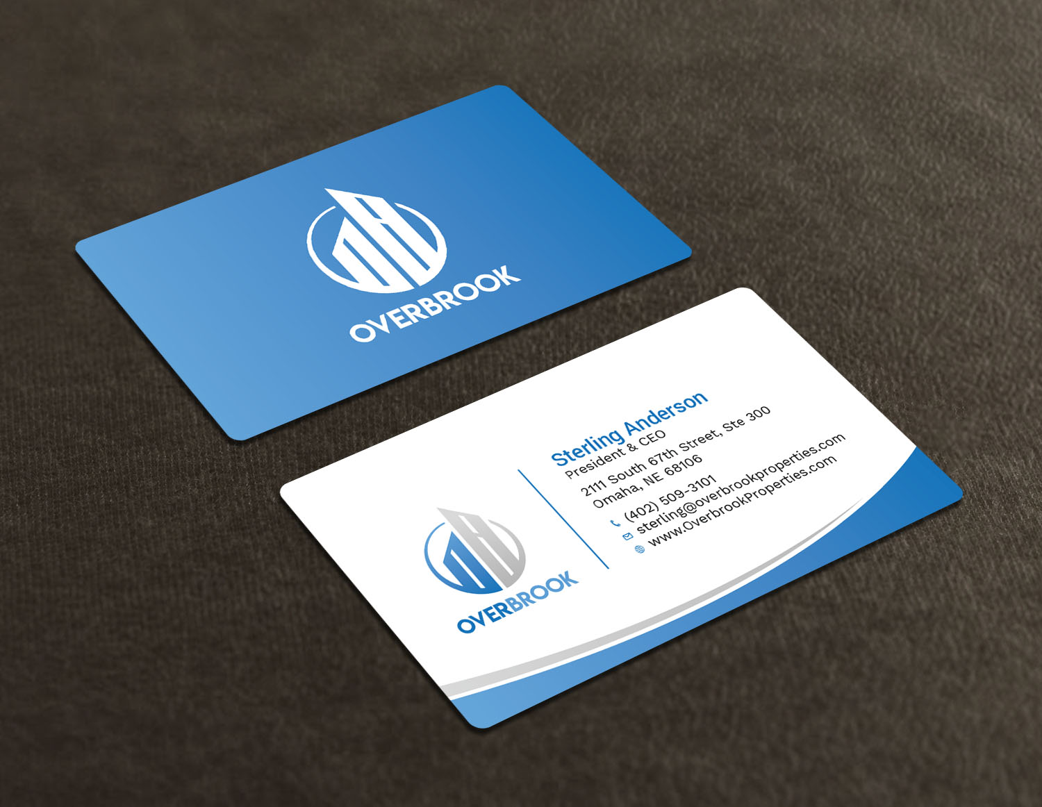 Visitenkarten-Design von Tripti Ranjan Gain für Overbrook Properties, LLC | Design #18075301