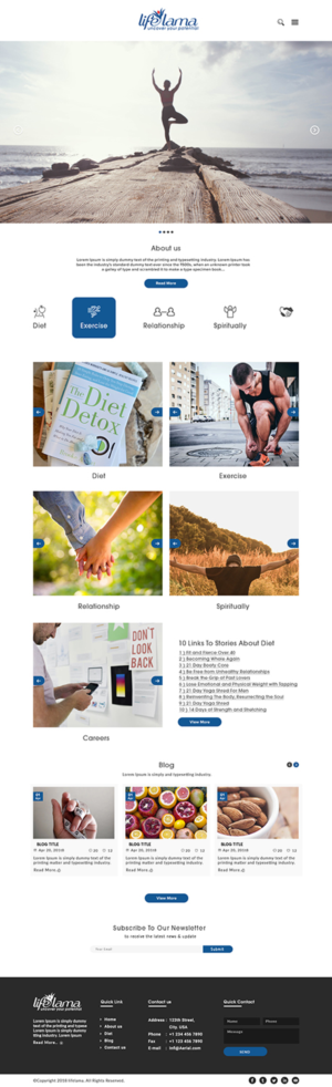 LifeLama | Web Design by bdesigner9