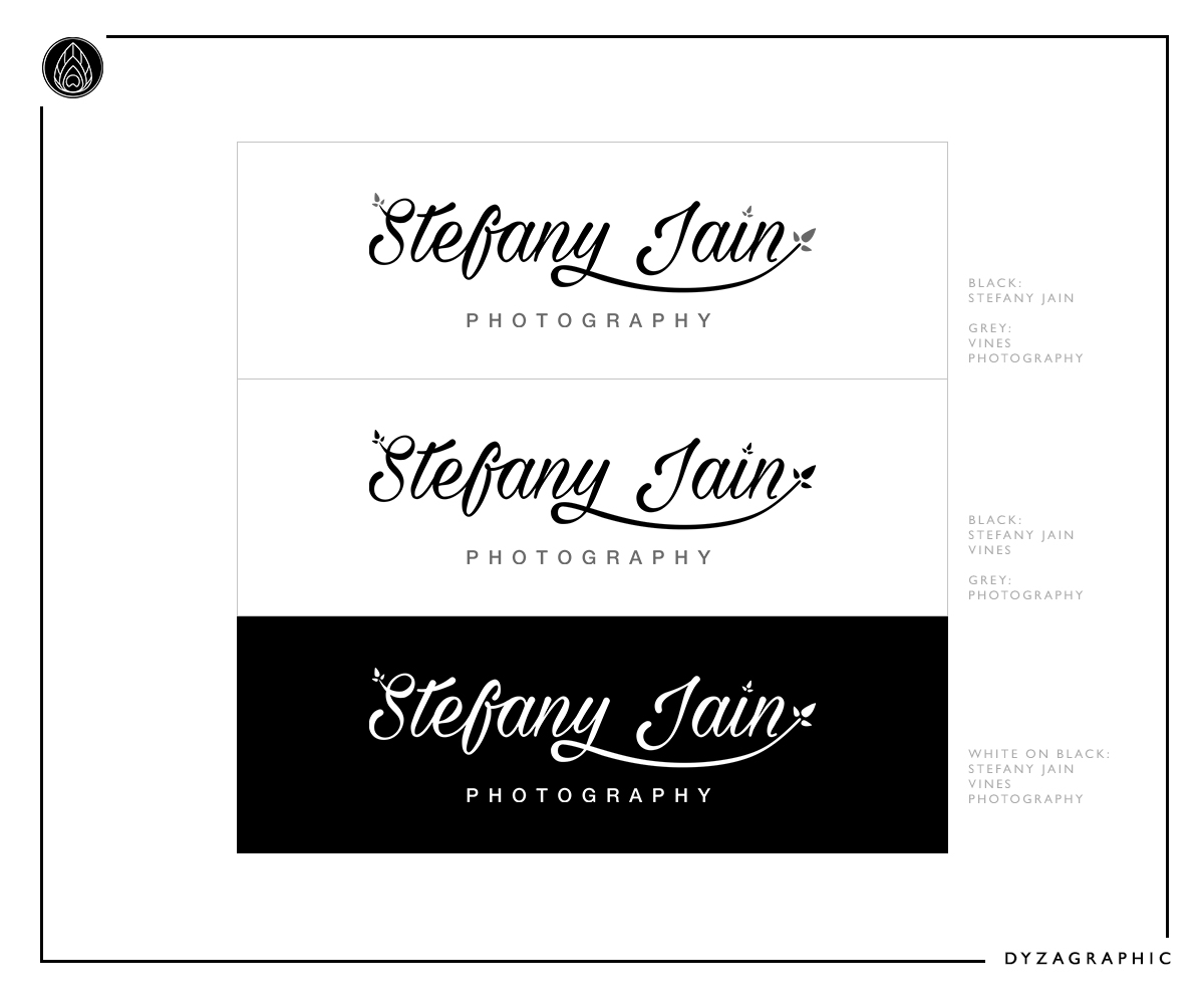 Logo Design by dyzagraphic for Stefany Jain photography | Design #18086675