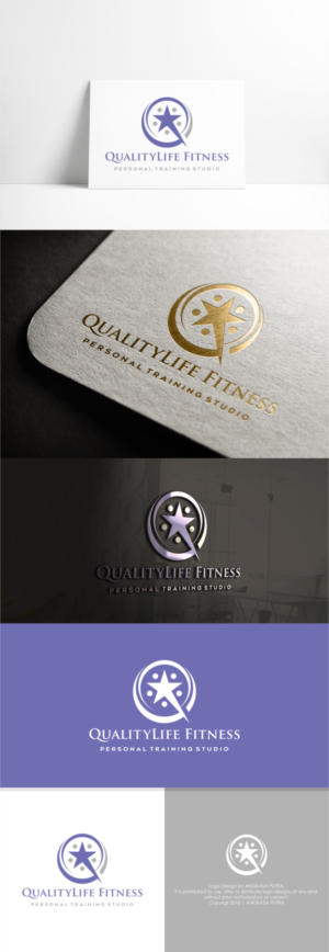 Some version of QualityLife Fitness. However, nothing specific and open to ideas.  | Logo Design by Angkasa Official