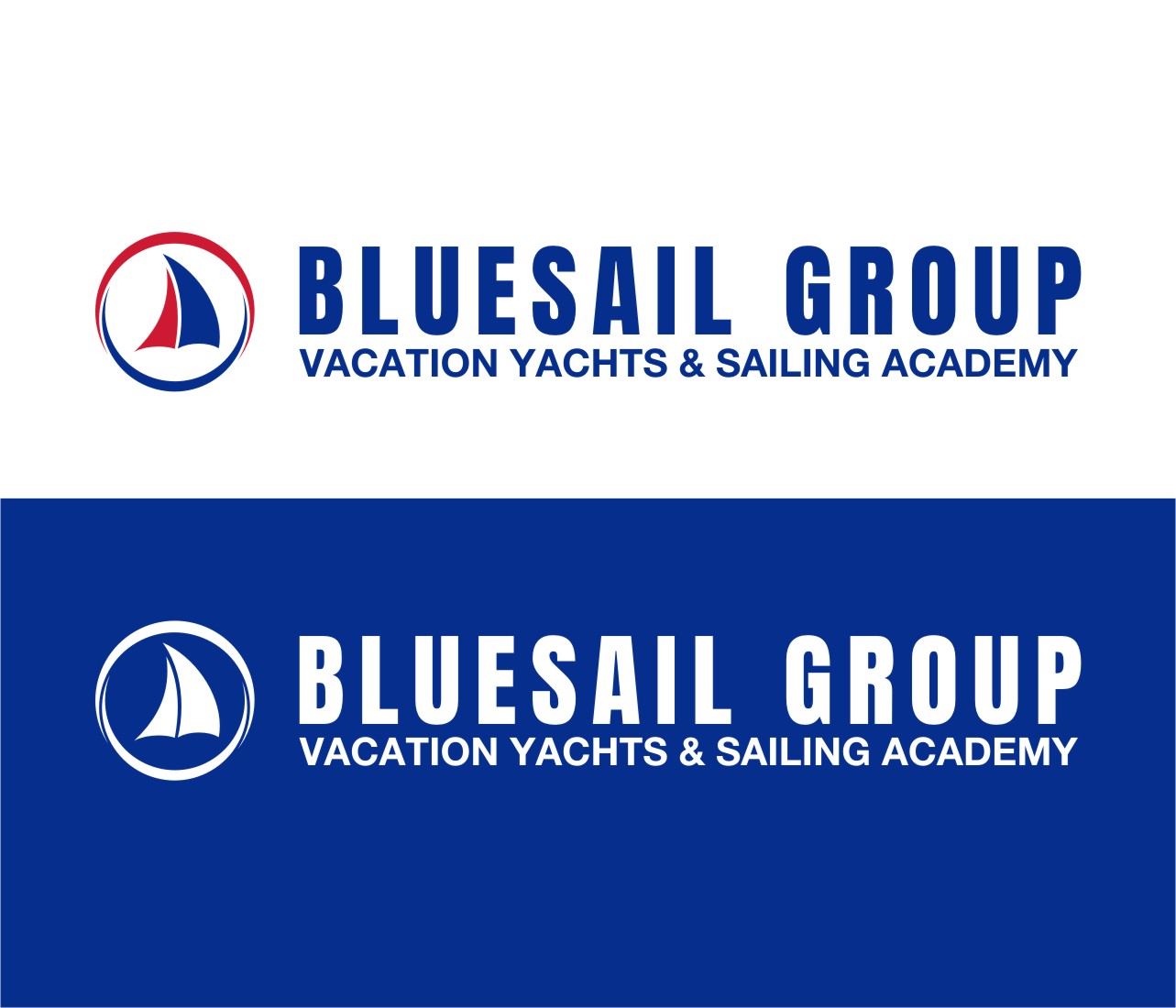 Logo Design by ddnsycrowd for Bluesail Vacation Yachts & Sailing Academy | Design #18327766