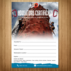 Adventure Certificate | Flyer Design by Schöpfer
