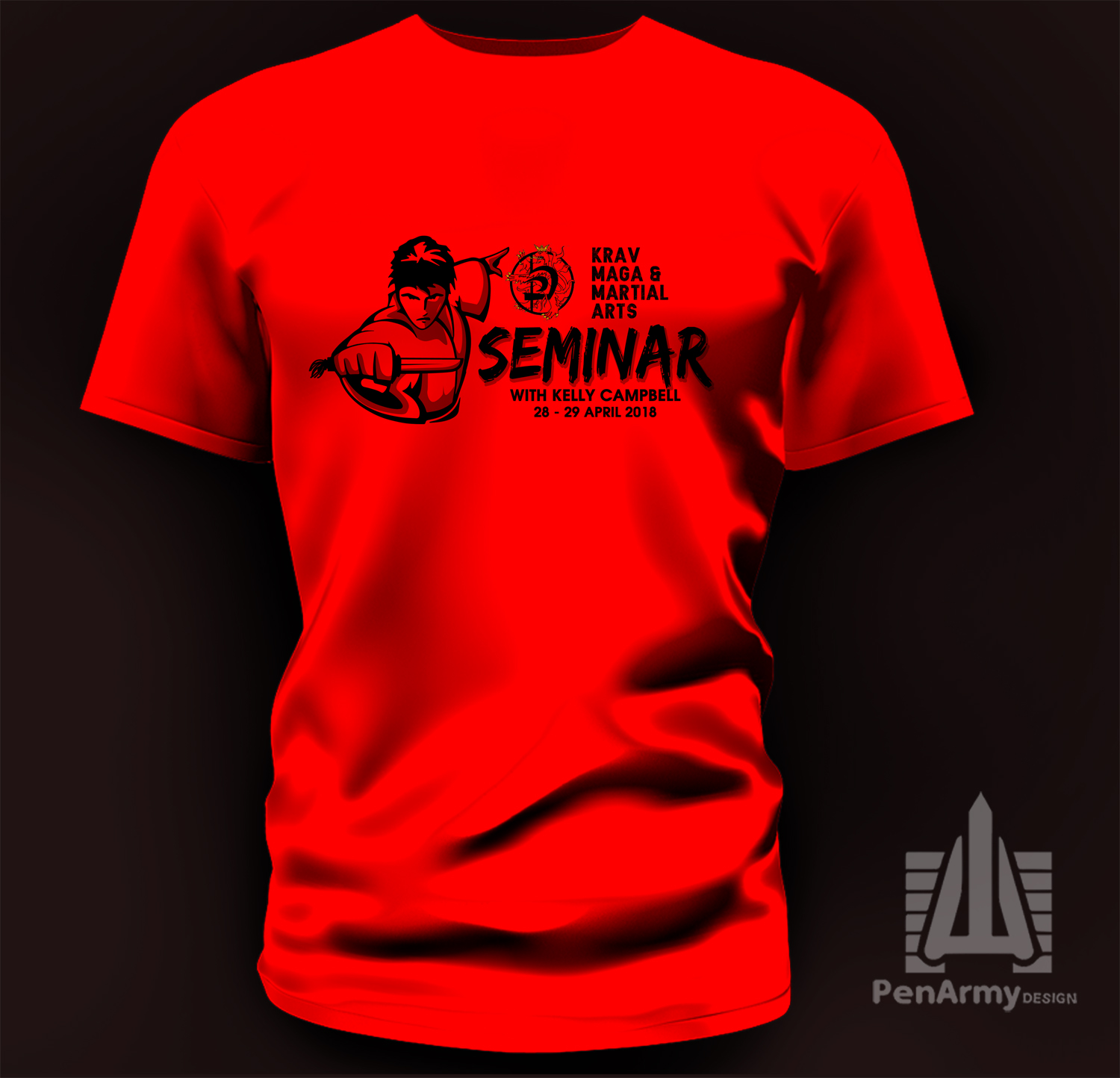 Diseño de Camiseta por PenArmy para MJ Fitness Krav Maga Center | Diseño #18137191