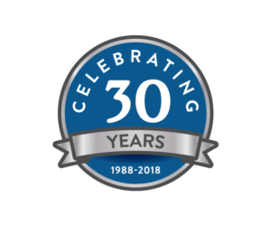Can say 30 Year Anniversary, 30 Years 1988-2018, Celebrating 30 Years or any variation of...as long as 30 years is prominent and is engaging | Logo Design by ACK Design