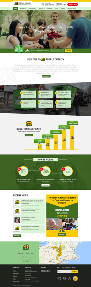 Web Design par RupalTechno pour Peoples Charity | Design : #18122700