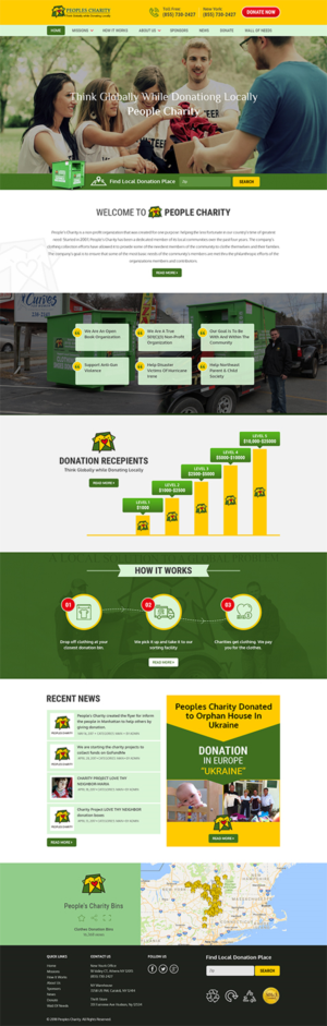 Web Design par RupalTechno pour Peoples Charity | Design : #18122701