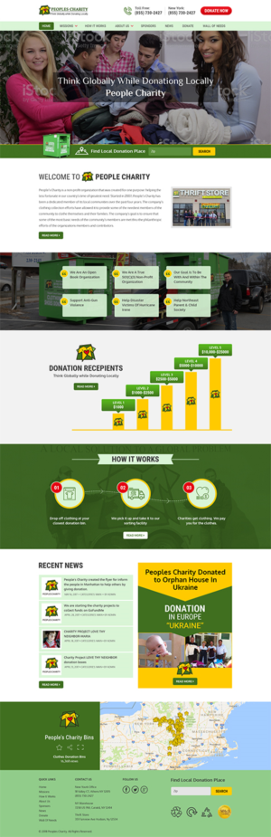 Web Design par RupalTechno pour Peoples Charity | Design : #18122702