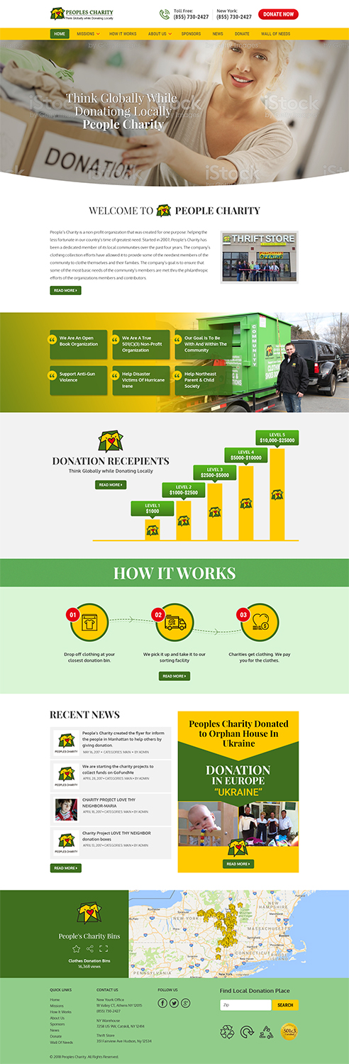 Web Design by RupalTechno for Peoples Charity | Design #18124145