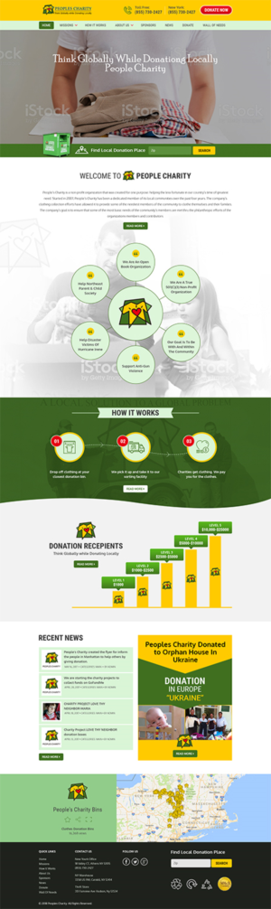 Web Design par RupalTechno pour Peoples Charity | Design : #18131061