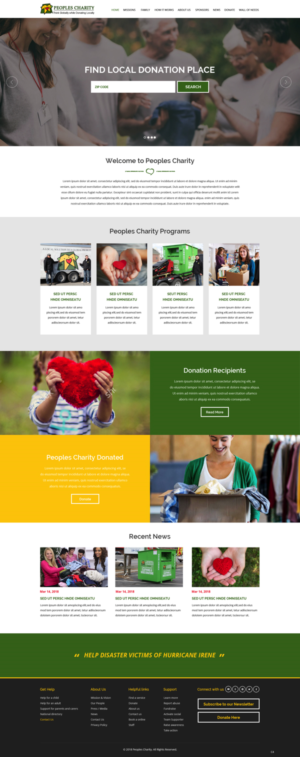 Web Design par pb pour Peoples Charity | Design : #18080093