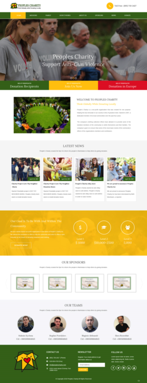 Web Design par pb pour Peoples Charity | Design : #18080094