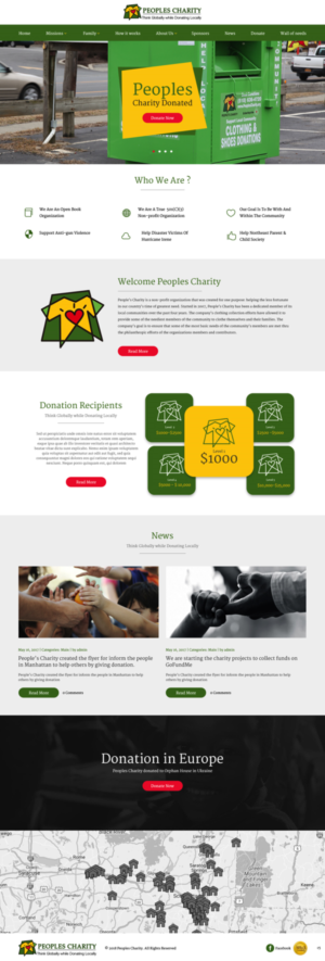 Web Design par pb pour Peoples Charity | Design : #18080095
