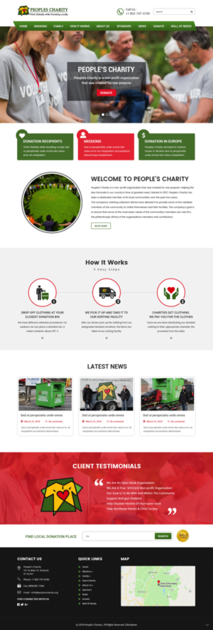 Web Design par pb pour Peoples Charity | Design : #18080097