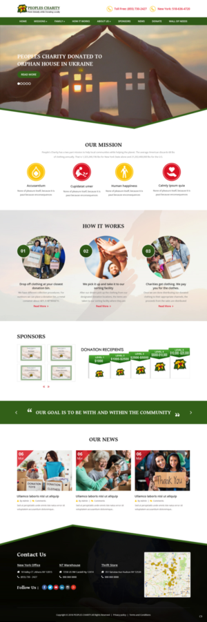 Web Design par pb pour Peoples Charity | Design : #18080100