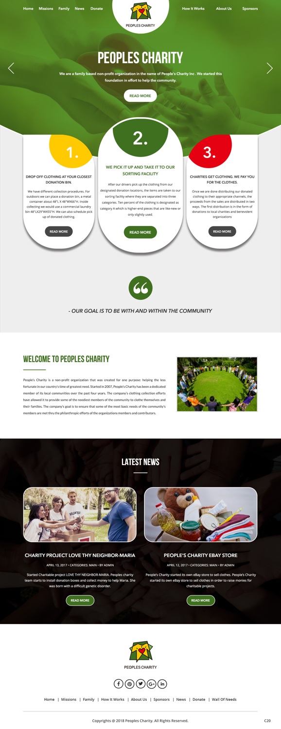 Web Design par pb pour Peoples Charity | Design #18080102