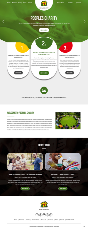 Web Design by pb for Peoples Charity | Design: #18080102
