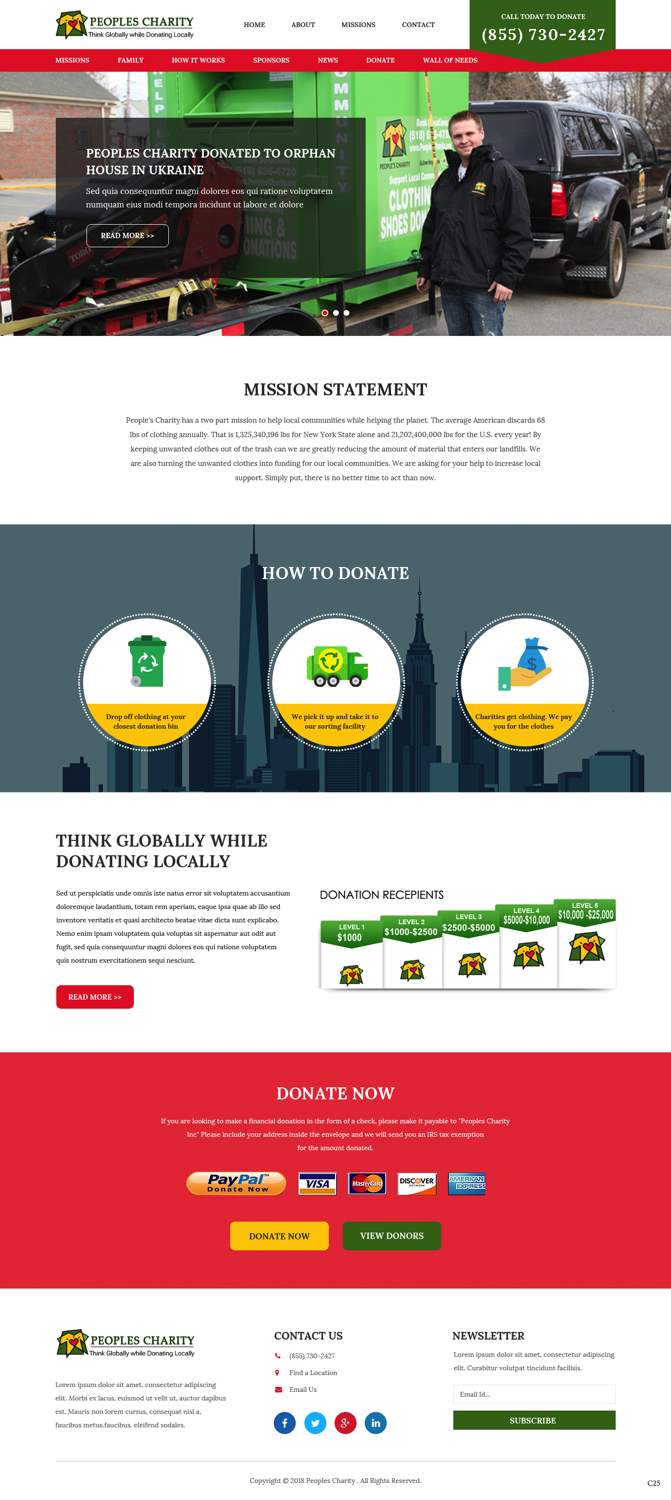 Web Design par pb pour Peoples Charity | Design #18080104